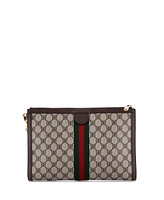 Pre-Owned Balenciaga x Gucci The Hacker Project Web Wristlet Clutch Bb Coated Canvas