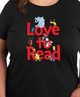 Hybrid Apparel Trendy Plus Dr. Seuss Love to Read Graphic Crewneck T-Shirt