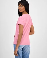 Boss Orange Women's Crewneck Embellished-Logo T-Shirt