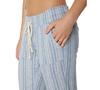 Roxy Juniors' Oceanside Striped Wide-Leg Beach Pants