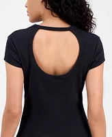 Boss Orange Women's Ribbed Side-Slit Open-Back Jersey Dress