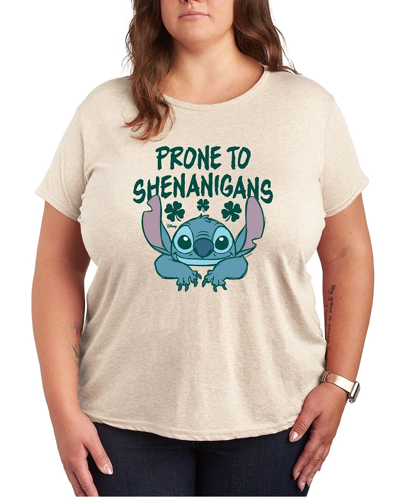 Hybrid Apparel Plus Stitch St. Patrick's Day Shenanigans Graphic Crew Neck T-Shirt