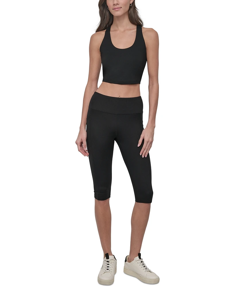 Dkny Sport Women's Balance Compression High-Waist Capri Pants