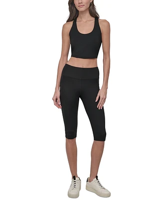 Dkny Sport Women's Balance Compression High-Waist Capri Pants