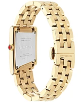 Ferragamo Women's Swiss Asymetrique Diamond Accent Gold Ion Plated Bracelet Watch 22x36mm