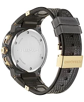 Ferragamo Men's Swiss Chronograph F-80 Translucent Polyurethane Strap Watch 44mm
