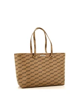 Pre-Owned Balenciaga Signature East-West Shopper Tote Bb Monogram Coated Canvas