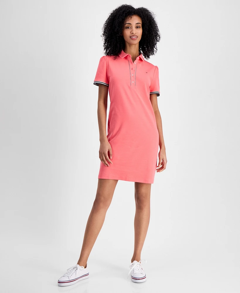 Tommy Hilfiger Women's Puff-Sleeve Polo Dress