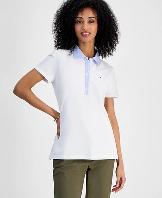 Tommy Hilfiger Women's Mixed Media Cornell Polo Shirt