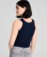 And Now This Women's Cotton Cropped Sweater Tank Top, Regular & Petites, Exclusively at Macy's
