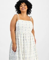 And Now This Trendy Plus Floral Fit & Flare Dress, Exclusively at Macy's