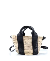 Pre-Owned Chloe Medium Sense Basket Tote Raffia with Leather