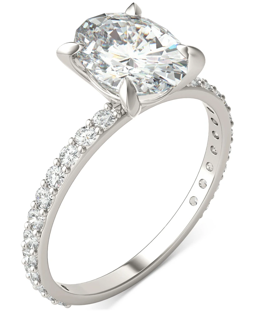 Charles & Colvard Moissanite Classic Basket Solitaire Engagement Ring (2-1/2 ct. t.w.) in 14k White Gold