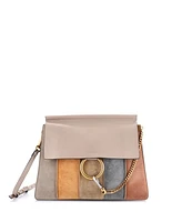 Pre-Owned Chloe Medium Faye Shoulder Bag Stitched Suede and Leather