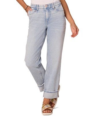 Democracy Petite "Ab" Solution High-Rise Boyfriend Jeans