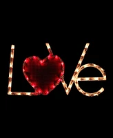 Northlight 17" Lighted "Love" with Heart Valentine's Day Window Silhouette Decoration