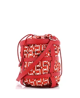 Pre-Owned Hermes Musardine Bucket Bag Printed Silk with Leather