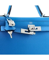 Pre-Owned HERMES Kelly Handbag Epsom with Palladium Hardware