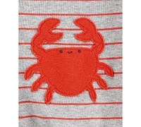 Carter's Baby Boys Crab Striped Short-Sleeve Romper