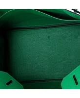 Pre-Owned Hermes Birkin 30 Handbag Green Epsom with Palladium Hardware