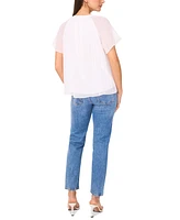 Sam & Jess Women's V-Neck Short-Flutter-Sleeve Top