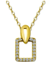 Giani Bernini Cubic Zirconia Doorknocker Pendant Necklace (1/2 ct. t.w.) 18k Gold over Sterling Silver, 16" + 2" extender