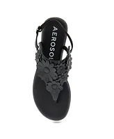 Aerosoles Women's Connie Round Toe Flat Sandals
