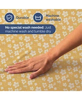4 Piece Microfiber Floral Sheet Set
