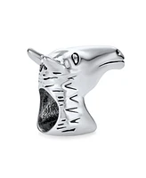 Bling Jewelry Western Cowgirl Horse Charm Bead in Oxidized Sterling Silver for European Bracelet