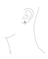Bling Jewelry Geometric Shrimp Half Hoop Clip On Earrings For Non Pierced Ears Polished Yellow Gold Plated