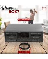 Pyle Dual Cassette Deck Stereo with CrO2 Tape Selector
