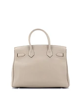 Pre-Owned HERMES Birkin 30 Handbag Grey Togo with Palladium Hardware