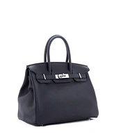 Pre-Owned HERMES Birkin 30 Handbag Black Togo with Palladium Hardware