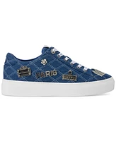 Karl Lagerfeld Paris Women's Cate Rue Pins Lace-Up Sneakers