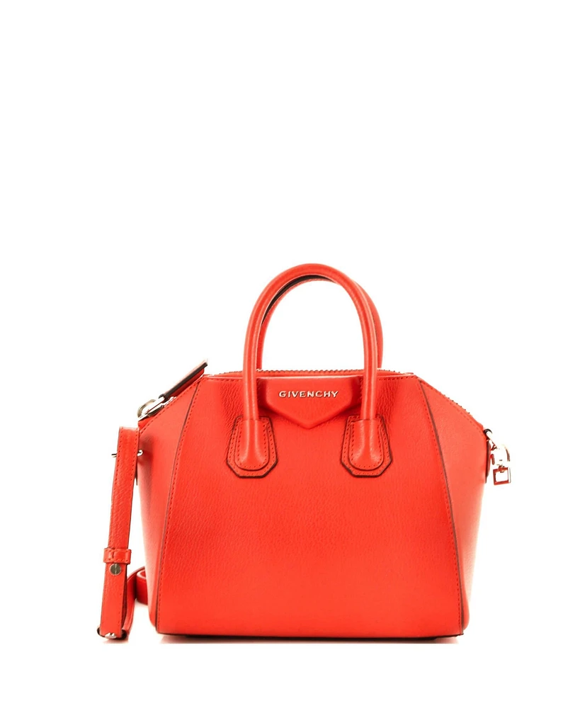 Pre-Owned Givenchy Mini Antigona Bag Leather