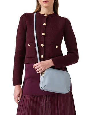 Dukes Place Medium Leather Ziptop Crossbody Bag