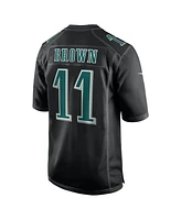 Nike Men's A.j. Brown Carbon Black Philadelphia Eagles Super Bowl Lix Fashion Game Player Jersey