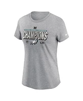 Nike Women's Heather Gray Philadelphia Eagles 2024 Nfc Champions Locker Room Trophy Collection T-Shirt