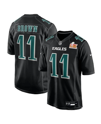 Nike Men's A.j. Brown Carbon Black Philadelphia Eagles Super Bowl Lix Fashion Game Player Jersey