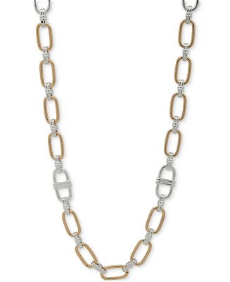 Anne Klein Two-Tone Linked Strandage Necklace, 42"