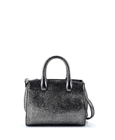 Pre-Owned Salvatore Ferragamo Small Studio Box Satchel Glitter Leather