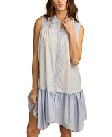 Lucky Brand Women's Breezy Cotton Sleeveless Shirt Dress