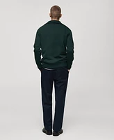 Mango Men's Regular-Fit Quarter-Zip Sweatshirt