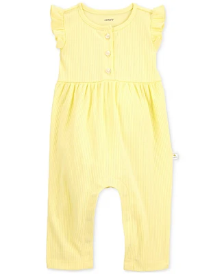 Carter's Baby Girls Flutter-Sleeve Jumpsuit