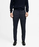 Mango Men's Stretch Fabric Super Slim-Fit Suit Pants