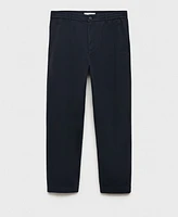 Mango Men's Regular-Fit Cotton Trousers