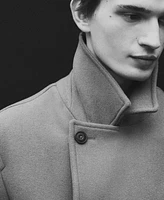 Mango Men's Wool Double Breasted Coat