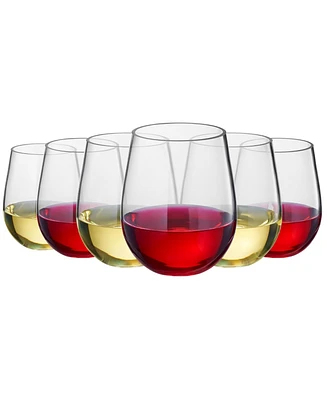 The Wine Savant Tritan Unbreakable Stemless Plastic Wine Glasses, Set of 6