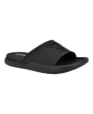 Guess Men's Marith Branded Elevated Pool Slides