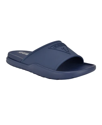 Guess Men's Marith Branded Elevated Pool Slides